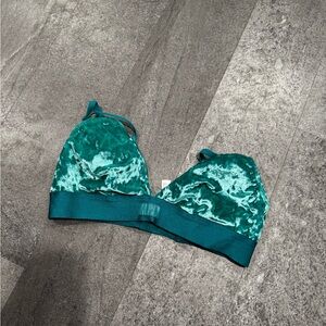 PINK Victoria's Secret Velvet Green Bralette